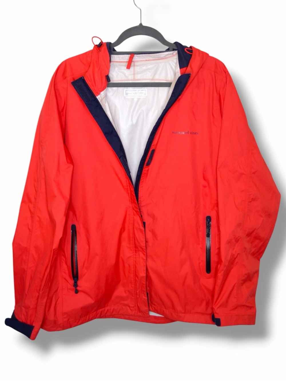 Vineyard Vines Red White Blue Lightweight Windbreaker Raincoat Jacket